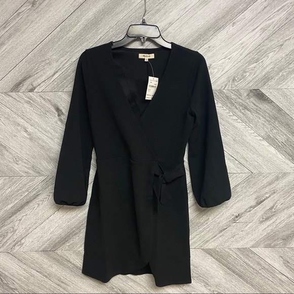 Madewell  Texture & Thread Side Tie Dress Black XS - Picture 7 of 11